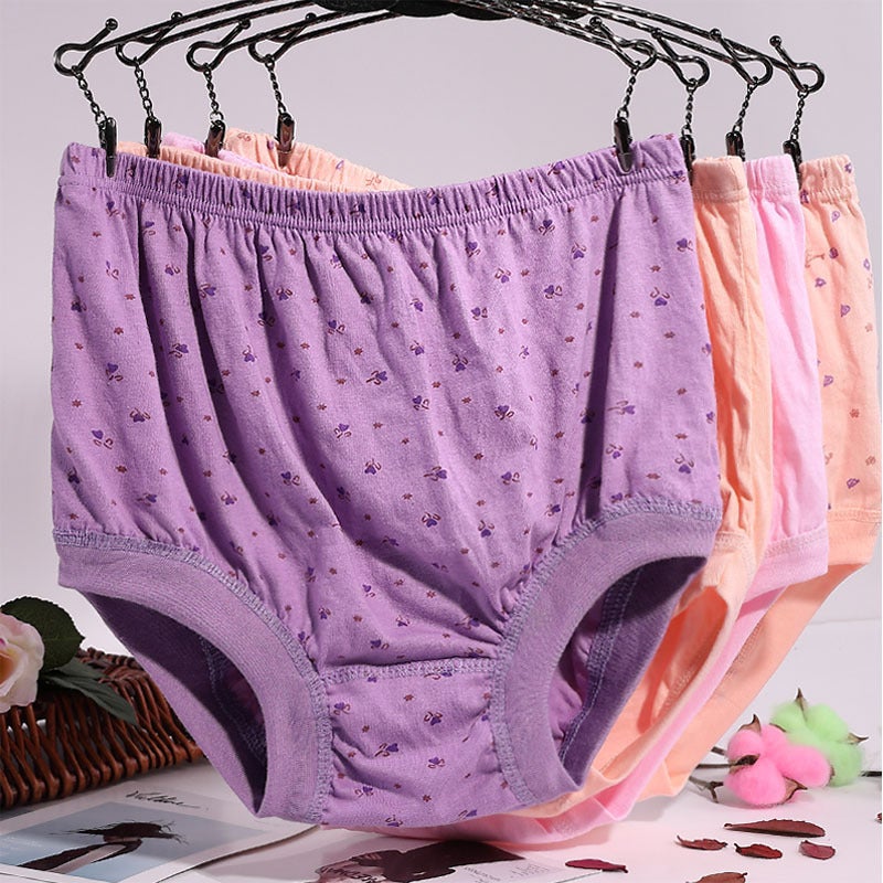 Underpants Shorts Elderly Old Lady Plus Size Cotton 70 Year Old Underwear Big Mother-In-Law Female Mother High Waist Grandma - Image 5